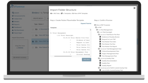 screenshot of Florence eBinders